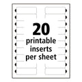 Avery The Mighty Badge Name Badge Holder Kit, Horizontal, 3 x 1, Laser, Silver, 50 Holders/120 Inserts