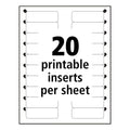 Avery The Mighty Badge Name Badge Inserts, 1 x 3, Clear, Inkjet, 20/Sheet, 5 Sheets/Pack