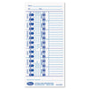 Lathem Time Clock Cards for Lathem Time E Series, One Side, 4 x 9, 100/Pack