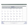 Blueline Net Zero Carbon Monthly Desk Pad Calendar, 22 x 17, White/Gray/Blue Sheets, Black Binding, 12-Month (Jan to Dec): 2023