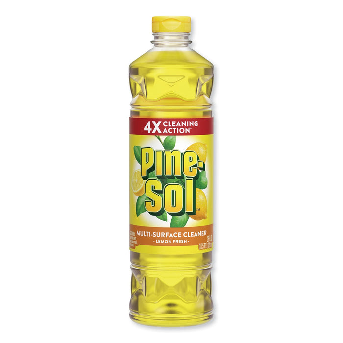 Pine-Sol Multi-Surface Cleaner, Lemon Fresh, 28 oz Bottle, 12/Carton