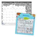 Blueline Monthly Desk Pad Calendar, DoodlePlan Coloring Pages, 22 x 17, Black Binding, Clear Corners, 12-Month (Jan to Dec): 2023