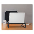 Innovera Metal Monitor Riser, 14.63" x 9.25" x 4", Black, Supports 44 lbs
