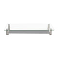 Innovera Adjustable Tempered Glass Monitor Riser, 22.75" x 8.25" x 3" to 3.5", Clear/Silver