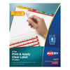 Avery Print and Apply Index Maker Clear Label Dividers, 8-Tab, Color Tabs, 11 x 8.5, White, Traditional Color Tabs, 25 Sets