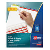 Avery Print and Apply Index Maker Clear Label Dividers, 8-Tab, Color Tabs, 11 x 8.5, White, Contemporary Color Tabs, 25 Sets