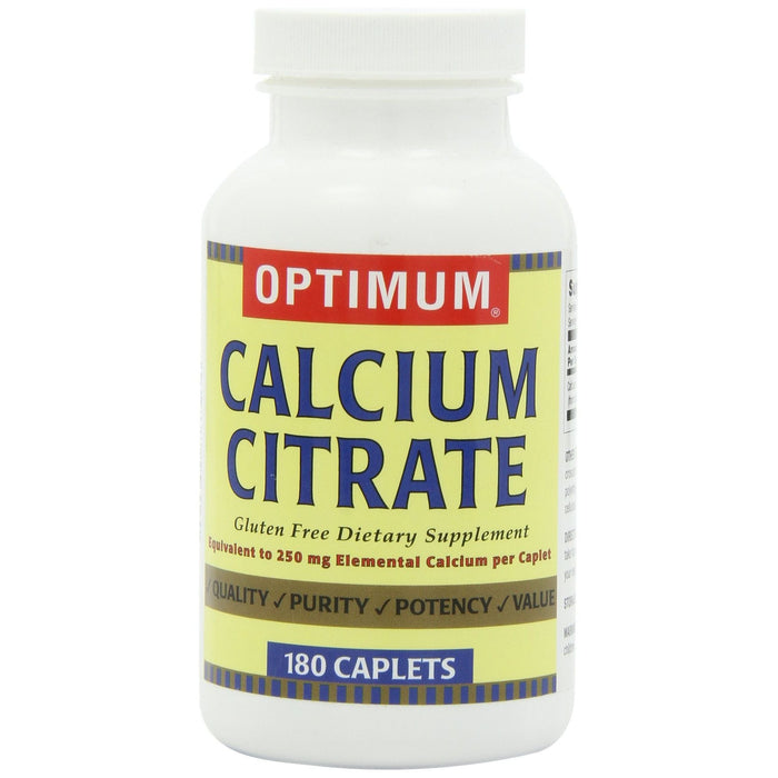 Optimum Calcium Citrate, 180 Caplets by Pasteur Pharmacy