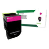 Lexmark 80C0HMG Return Program High-Yield Toner, 3,000 Page-Yield, Magenta, TAA Compliant