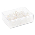 U Brands Standard Push Pins, Plastic, Clear, Clear Head/Gold Pin, 0.44", 100/Pack