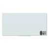 U Brands Floating Glass Dry Erase Board, 72 x 36, White