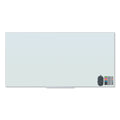 U Brands Floating Glass Dry Erase Board, 72 x 36, White