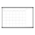 U Brands PINIT Magnetic Dry Erase Undated One Month Calendar, 36 x 24, White