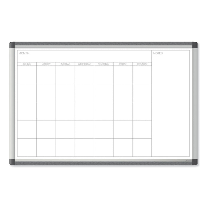 U Brands PINIT Magnetic Dry Erase Undated One Month Calendar, 36 x 24, White