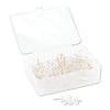 U Brands Standard Push Pins, Plastic, Clear, Clear Head/Gold Pin, 0.44", 100/Pack