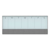 U Brands 3N1 Magnetic Glass Dry Erase Combo Board, 35 x 14.25, Week View, White Surface and Frame