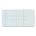 U Brands Cubicle Glass Dry Erase Undated Four Week Calendar Board, 23 x 12, White