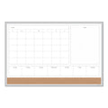 U Brands 4N1 Magnetic Dry Erase Combo Board, 36 x 24, White/Natural