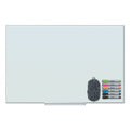 U Brands Floating Glass Dry Erase Board, 36 x 24, White