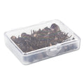 U Brands Fashion Metal Thumbtacks, Metal, Brass, 0.38", 200/Pack