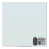 U Brands Floating Glass Dry Erase Board, 36 x 36, White