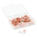 U Brands Fashion Metal Thumbtacks, Metal, Marble/Rose Gold, 0.38", 100/Pack