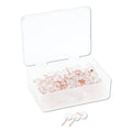 U Brands Fashion Sphere Push Pins, Plastic, Clear/Rose Gold, 0.44", 100/Pack