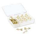 U Brands Fashion Push Pins, Steel, Gold, 0.38", 36/Pack