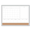 U Brands 4N1 Magnetic Dry Erase Combo Board, 24 x 18, White/Natural