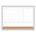 U Brands 4N1 Magnetic Dry Erase Combo Board, 24 x 18, White/Natural