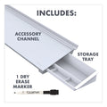 Quartet Glass Dry Erase Desktop Computer Pad, 18 x 6, White