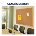 Quartet Classic Series Cork Bulletin Board, 36 x 24, Oak Finish Frame