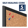 Quartet Classic Series Cork Bulletin Board, 48x36, Black Aluminum Frame