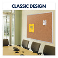 Quartet Classic Series Cork Bulletin Board, 96 x 48, Silver Aluminum Frame