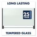 Quartet Evoque Magnetic Glass Marker Board with Black Aluminum Frame, 74 x 42, White