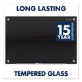 Quartet Infinity Black Glass Magnetic Marker Board, 48 x 36