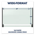 Quartet Evoque Magnetic Glass Marker Board with Black Aluminum Frame, 74 x 42, White