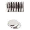 U Brands High Energy Magnets, Circle, Silver, 1.25" Diameter, 12/Pack