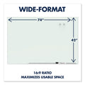 Quartet Element Framed Magnetic Glass Dry-Erase Boards, 74" x 42", Aluminum Frame
