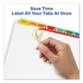 Avery Print and Apply Index Maker Clear Label Dividers, 8-Tab, Color Tabs, 11 x 8.5, White, Traditional Color Tabs, 5 Sets