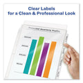 Avery Print and Apply Index Maker Clear Label Sheet Protector Dividers with White Tabs, 5-Tab, 11 x 8.5, White, 1 Set