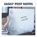 Quartet Desktop Magnetic Glass Dry-Erase Panel, 23" x 17", White