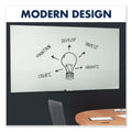 Quartet InvisaMount Magnetic Glass Marker Board, Frameless, 74" x 42", White Surface