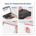 Avery Print and Apply Index Maker Clear Label Dividers, 8-Tab, Color Tabs, 11 x 8.5, White, Contemporary Color Tabs, 25 Sets
