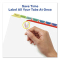 Avery Print and Apply Index Maker Clear Label Dividers, 8-Tab, Color Tabs, 11 x 8.5, White, Contemporary Color Tabs, 5 Sets