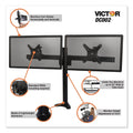 Victor Single/Dual Arm Mount System for 23" Monitors, 180 deg; 225 deg Rotation, 45 deg Tilt, 360 deg Pan, Black, Supports 15 lb