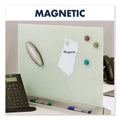 Quartet Desktop Magnetic Glass Dry-Erase Panel, 23" x 17", White