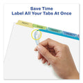 Avery Print and Apply Index Maker Clear Label Dividers, 5-Tab, Color Tabs, 11 x 8.5, White, Contemporary Color Tabs, 5 Sets