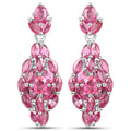 4.12 Carat Genuine Ruby .925 Sterling Silver Earrings by Bids.com