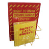 Impact Deluxe Reversible Right-To-Know\Understand SDS Center, 14.5w x 5.2d x 21h, Red/Yellow