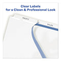Avery Print and Apply Index Maker Clear Label Dividers, 3-Tab, White Tabs, 11 x 8.5, White, 25 Sets